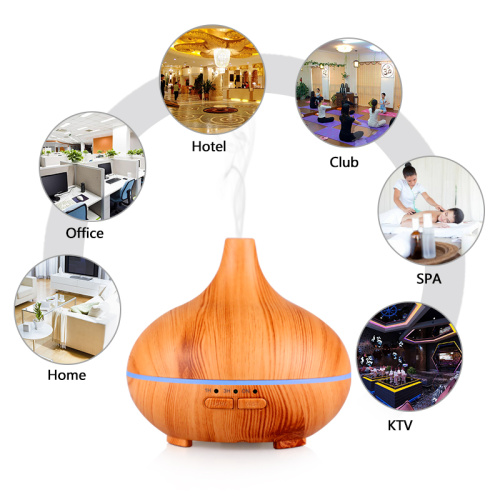 Ultrasonic Mini Fan Wood Grain Humidifier