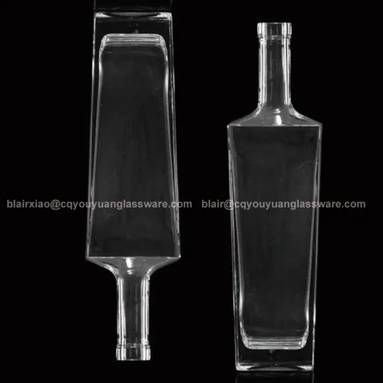 1L Big Hot Sale Clear Square Custom Glass Liquor Bottle