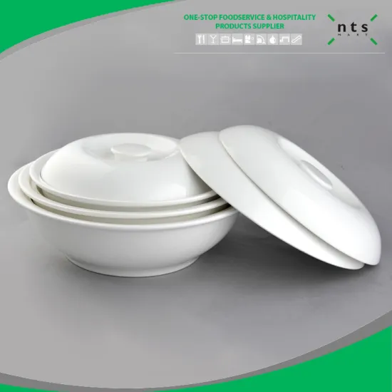 hospitality tableware ceramic soup bowl with lid