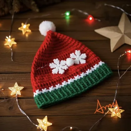 Sparkling Snowflake Christmas Hat