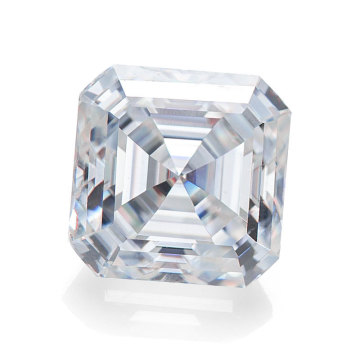 High Quality GRA Certified Asscher Shape Moissanite Loose Diamond Passes Diamond Tester