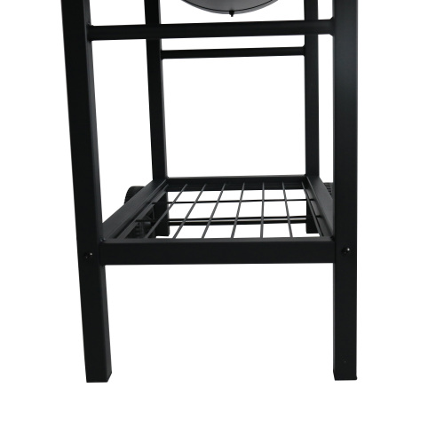 Bbq Charcoal Grill Outdoor Kitchen Black Windshield Grill Trolley Rectangular Charcoal Barbecue Grill Manufactory