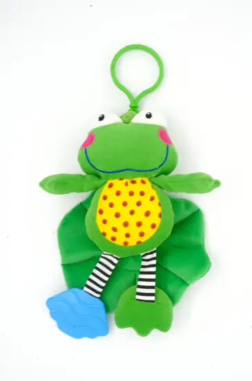 Frog Plush Toy with Lotus Leaf