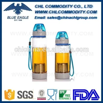 Handmade high quality tea infuser glass with flip top lid