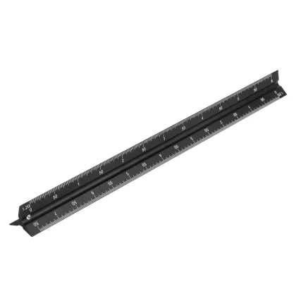 Triangular Architectural Ruler - Aluminum Scale for Engineering Standards