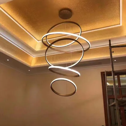 Meredith Acrylic Circle Linea Ceiling Round Ring Pendant Light