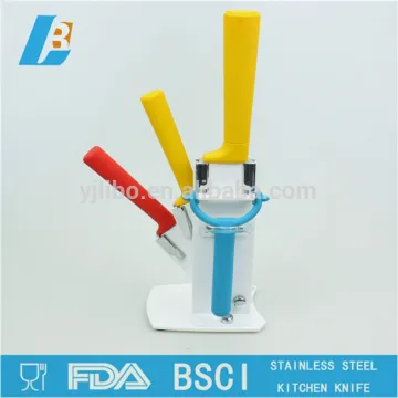 Stainless steel knife set ceramic color blade ceramic knife
