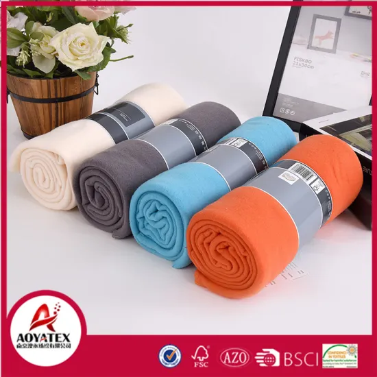 100%polyester promotion microfiber polar fleece blanket with bellyband