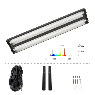 2 Bulbs 2ft HO T5 Fluorescent Grow Lights for Hydroponics Indoor Plants