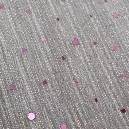 Polyester Sequin Crinkle Mesh Fabric