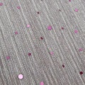 Tessuto a rete increspata con paillettes in poliestere