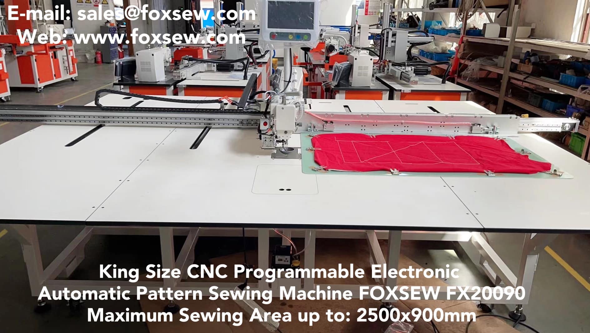 Extra Large Size CNC Programmable Electronic Automatic Pattern Sewing Machines FOXSEW FX20090 -4