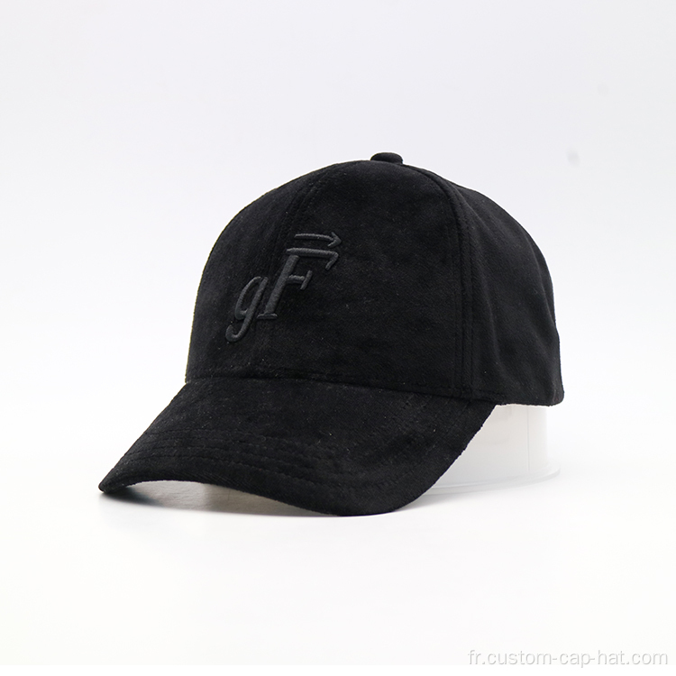 Casquette de baseball en daim de logo personnalisé