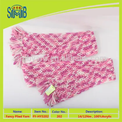 oeko tex acrylic knitting yarn wholesalers from China supply super value yarn 100% acrylic scarf yarn