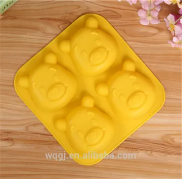 4 Cavity Bear Shaped Silicone Cake Mould Cake Decorating Silicone Mold