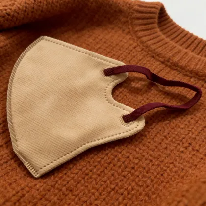 Camel Pink Fold Face Mask