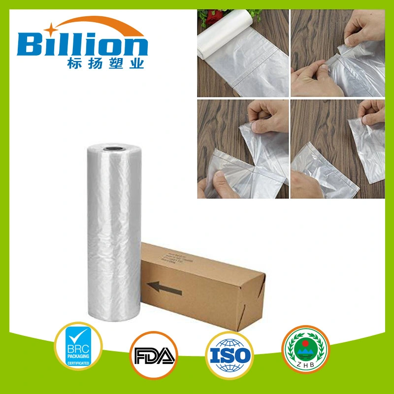 Printed White Transparent Plastic Bag with Handle