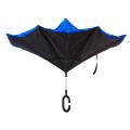 Dubbelskikt omvänd manuell öppen rak paraply