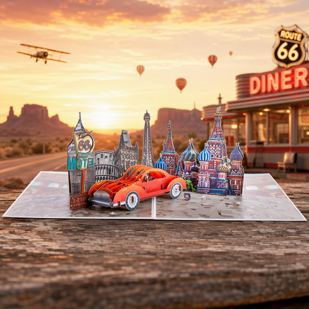 route66-roadster-desert-sunset-scene