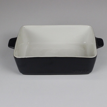 Ceramic Large Rectangle Bakeware with Lid for Cakes and Breads