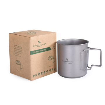 Boundless Voyage 420ml Titanium Coffee Tea Cup for Outdoor Cooking and Picnics