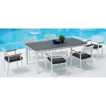 Aluminum Dining Table Set for Modern Outdoor Patio Furniture