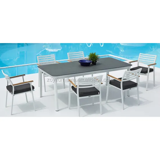 Aluminum Dining Table Set for Modern Outdoor Patio Furniture