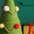 Christmas Tree Cat Scratcher Tower Green Natural Sisal
