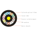Icke-metallisk armerad lös ärmskikt strandad fyllningstyp PE utomhuskabel 144 fibrer Gyfty