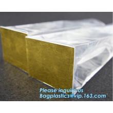 Factory wholesale side gusset clear polybag plastic square flat bottom bopp bag side gusset cello bag bagease bagplastic