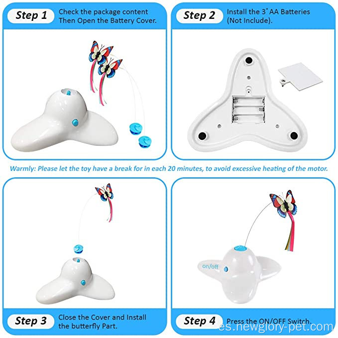 Mariposa de juguete de gato interactivo ejercicio divertido