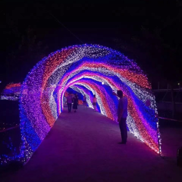 Giant Outdoor Christmas Lights Arch Motif for Decoration