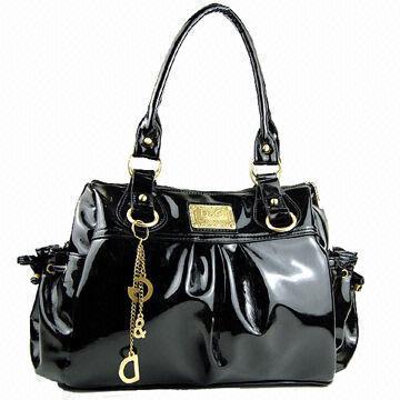 Western Style Leather Handbag with Wrinkle Decoration