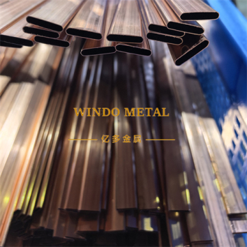 Hot water radiator flat brass tubing coils
