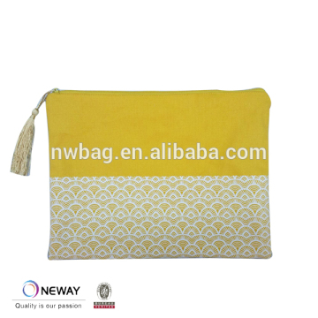 2016 China Supplier Cotton Zipper Pouch/Printed Cotton Zipper Pouch/Custom Printed Cotton Zipper Pouch