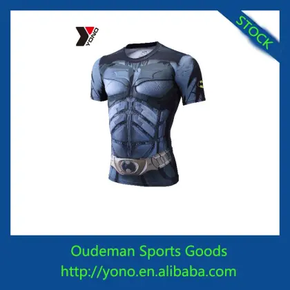 Top quality bat fitness compression shirt armour heat gear