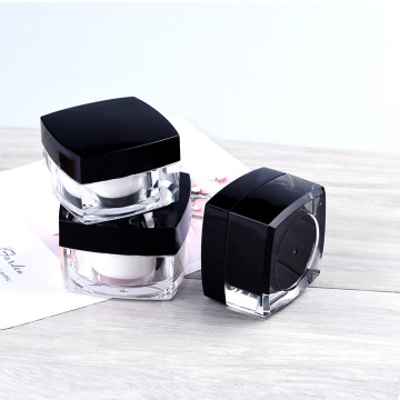 Square Cute Makeup Packaging Containers: Small Jars & Acrylic Cream Jars in 3G, 5G, 10G, 15G, 30G, 50G Sizes