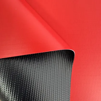 Livite 550gsm red and black PVC tent coating
