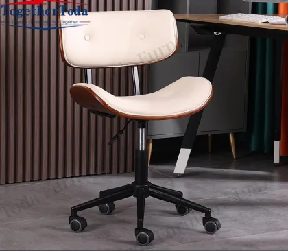 luxury simple office chair comfortable Rotating solid wood