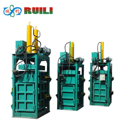 Hydraulic vertical waste goods plastic bags baler equipment