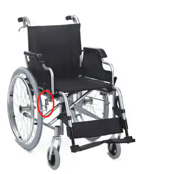 Aluminum wheel lock for wheelchair