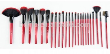 Belifa soft high quality synthetic bristles cosmetic brush makeup brush set with luxurious pouch