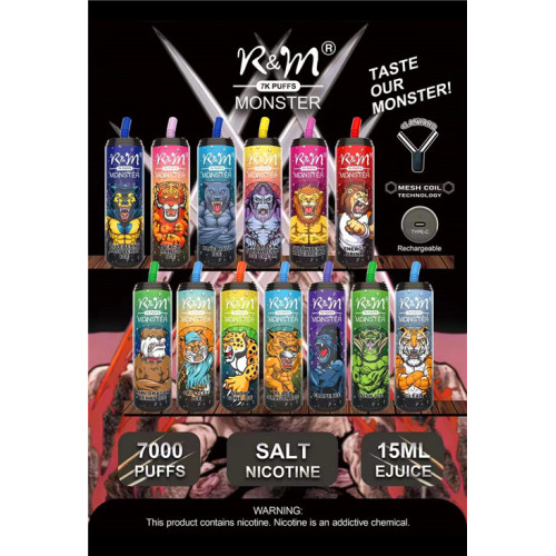 Kit R &amp; M Monster 7000 Puffs Vape Gagal