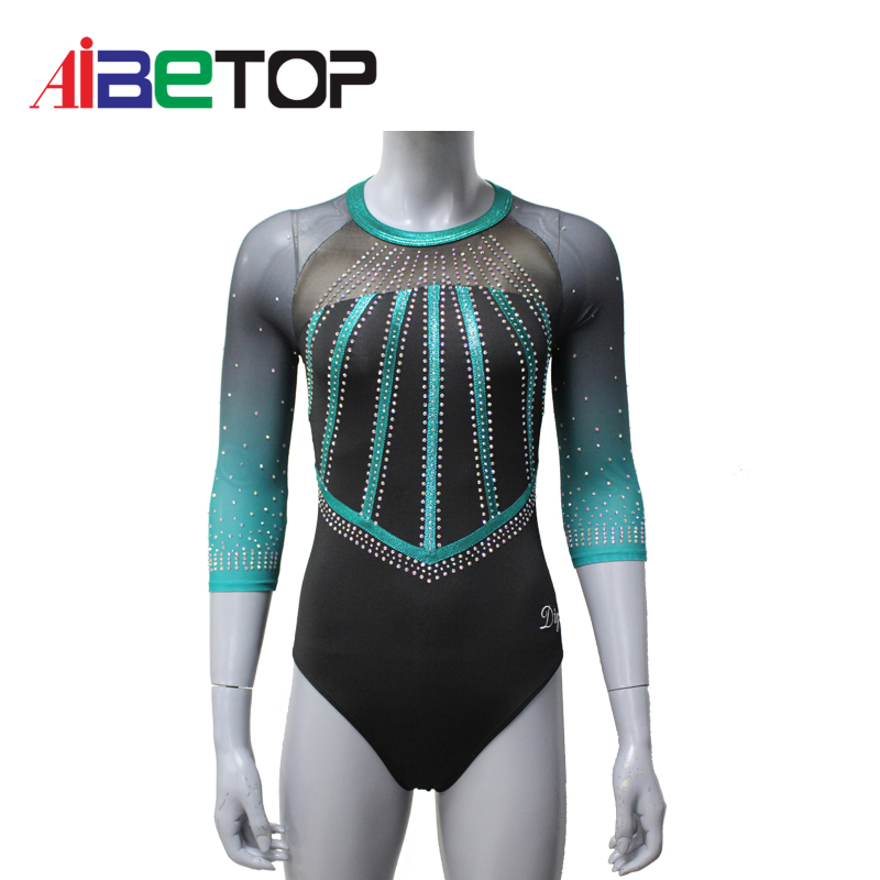 Half Sleeve Girls Gymnastics Leotards