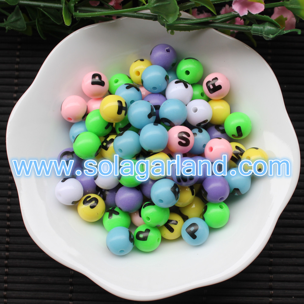 Acrylic Plastic Alphabet Letter Beads