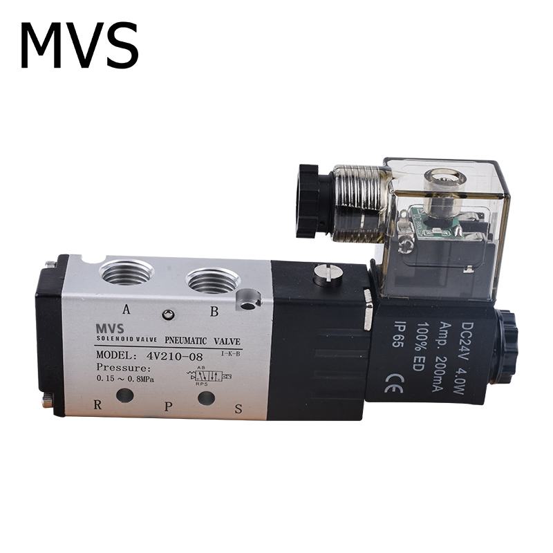 Pneumatic Valve Solenoids and 3-Way Magnetic/Electromagnetic Solenoid Valve 4V210-08 DC24V