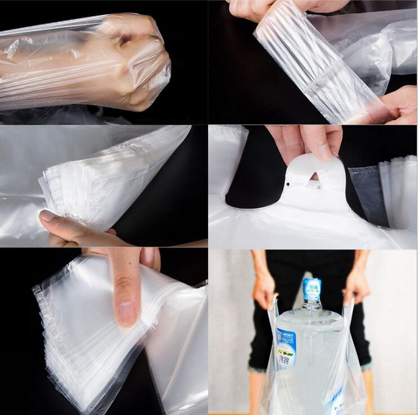 Grocery Plastic Bags with Handles Shopping Bags