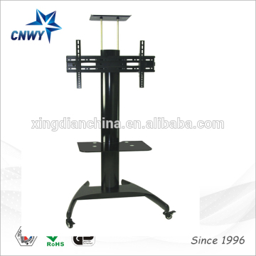 Multifunctional Mobile LED modern TV stand with tempered glass shelf for AV component