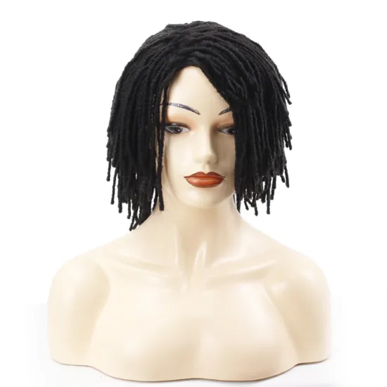 MYZYR Factory wholesale Short dreadlock wig synthetic hair extension for black women 2020 cosplay party wig