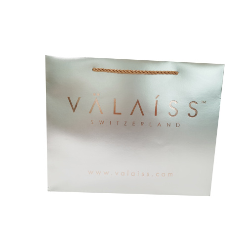 Rose gold foil texture paper shopping bags